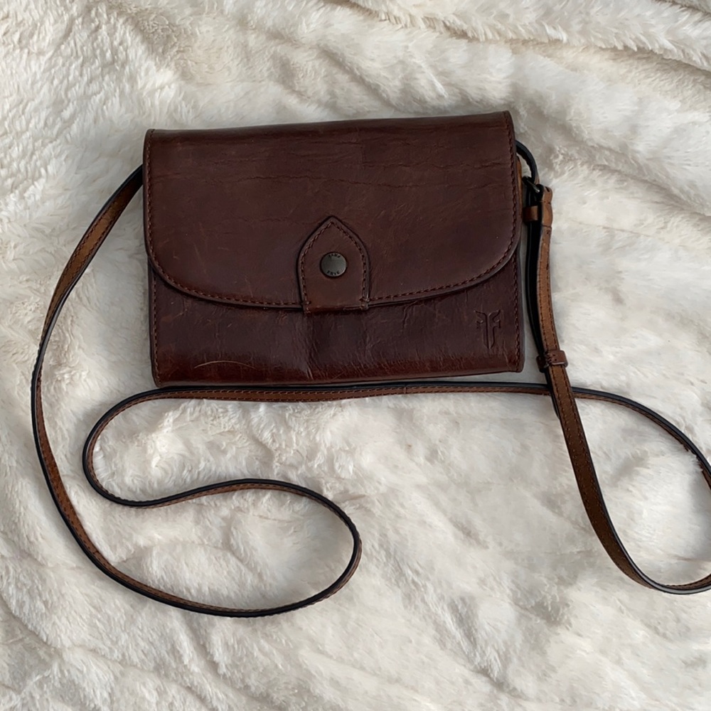 Frye Crossbody Bag. Used once. Genuine leather.